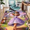 Sofia the First Pattern Rug, Indoor/Outdoor Mat, for Picnic, Gameroom, Bedroom, Office, Living Room, Home Decor Carpet, Birthday Gift