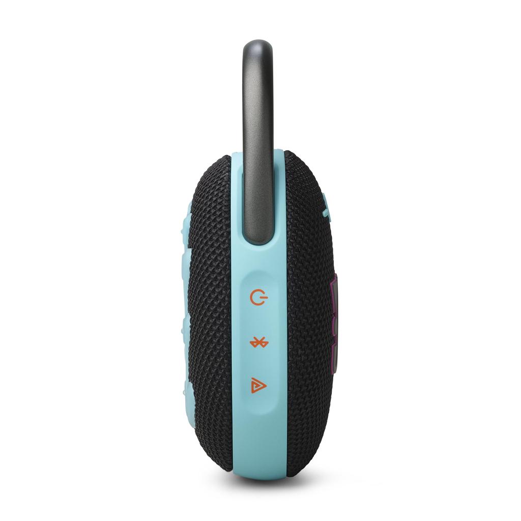 JBL CLIP5 Bluetooth Speaker USB-C Charging IP67 Dustproof Waterproof Portable Carabiner Design Passive Radiator Funky Black JBLCLIP5BLKO