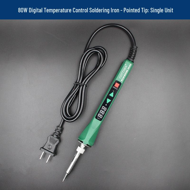 Adjustable Temperature 60W/80W/120W Electric Soldering Iron with Digital Display - Inner-Heated EU Standard Repair Kit.