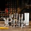 4pcs Wine Glass Set Glass Small Baijiu Liquor Cups One Mouthful Sake Wine Cup Flowered Ding Cups Imperial Cup Soju Shot Glass