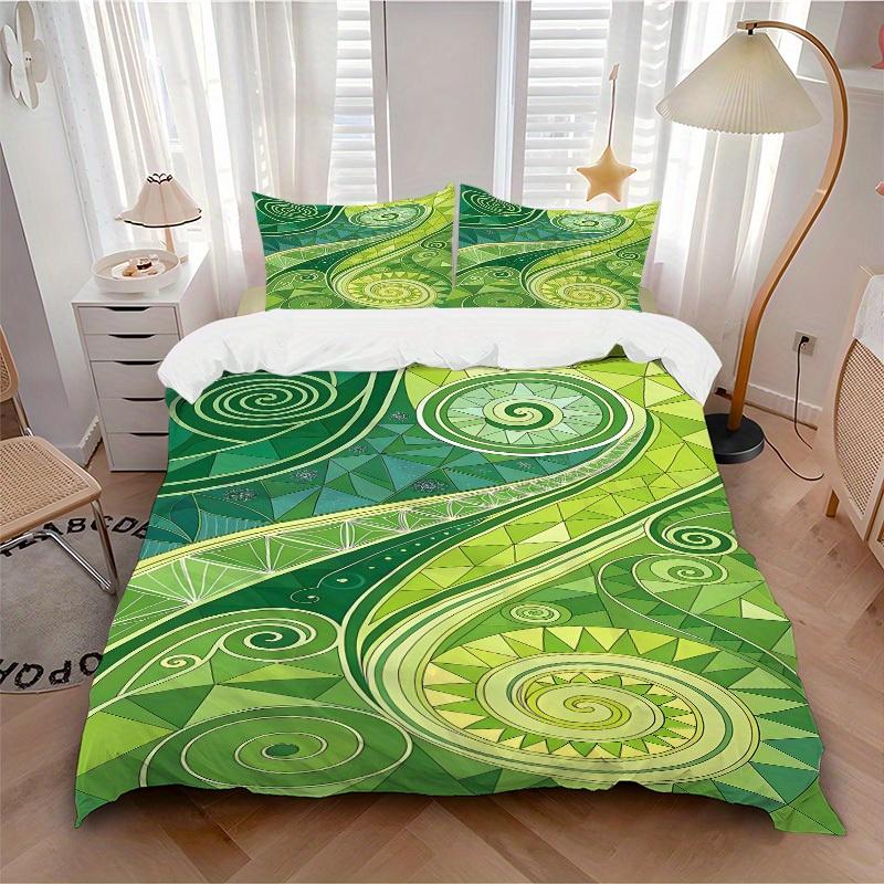 

3pcs Spiral Patterns Soft and Comfortable Breathability, Bedding Set, Machine Washable, Suitable for All Seasons170 135x200cm
