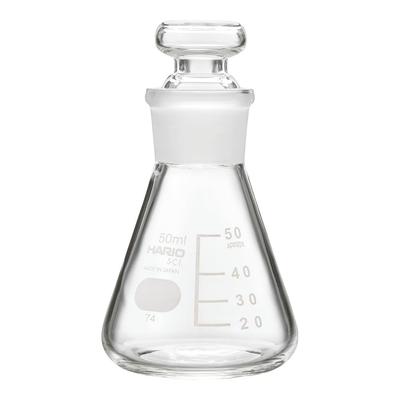 HARIO Stoppered Erlenmeyer 50ml Flask, (TS22) TSF-50-SCI