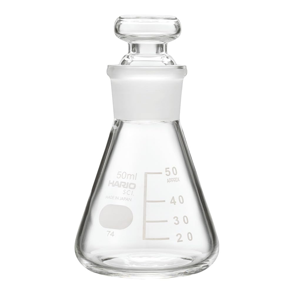 HARIO Stoppered Erlenmeyer Flask, 50ml (TS22) TSF-50-SCI
