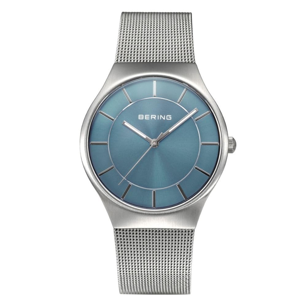 Bering Unisex Watch Classic Scandinavian Ice Blue Sapphire Crystal Internal Warranty BERING Men s 11935-007 3-Year синий