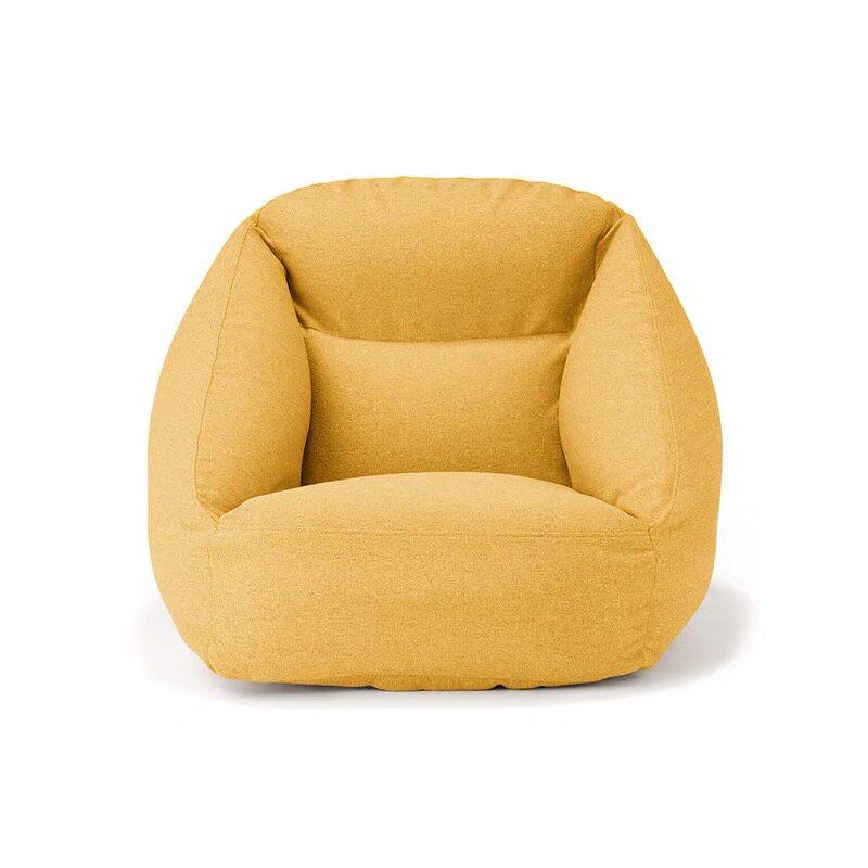 Надувной шезлонг-диван-кресло, стирающаяся съемная ткань, одноместный, для балкона, спальни и игровой комнаты, портативная напольная подушка жёлтый