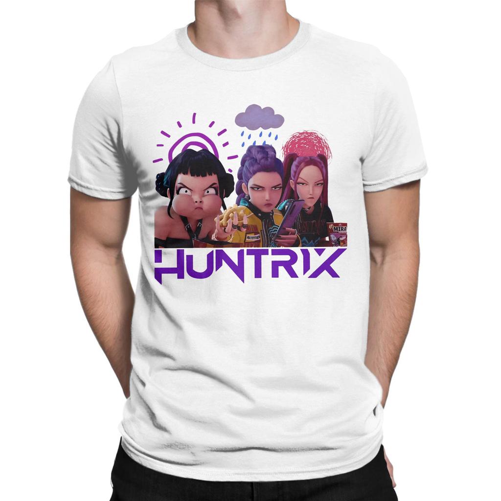 Streetwear T-Shirt Sommer HUNTRIX Schlechte Laune Rumi Zoey Mira Kpop Dämonenjäger Hippie T-Shirts 100 Baumwolle T-Shirt für Männer