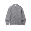 LEDEPT Cashmere Blending Hacci Button Collar Knit [Gray]