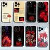 Rote Spinnenlilie Blume der Hölle Handyhülle Für iPhone 16,15,14,13,12,11 Plus,Pro,Max,XR,XS,X,Plus,SE,Mini Transparent Weiche Hülle