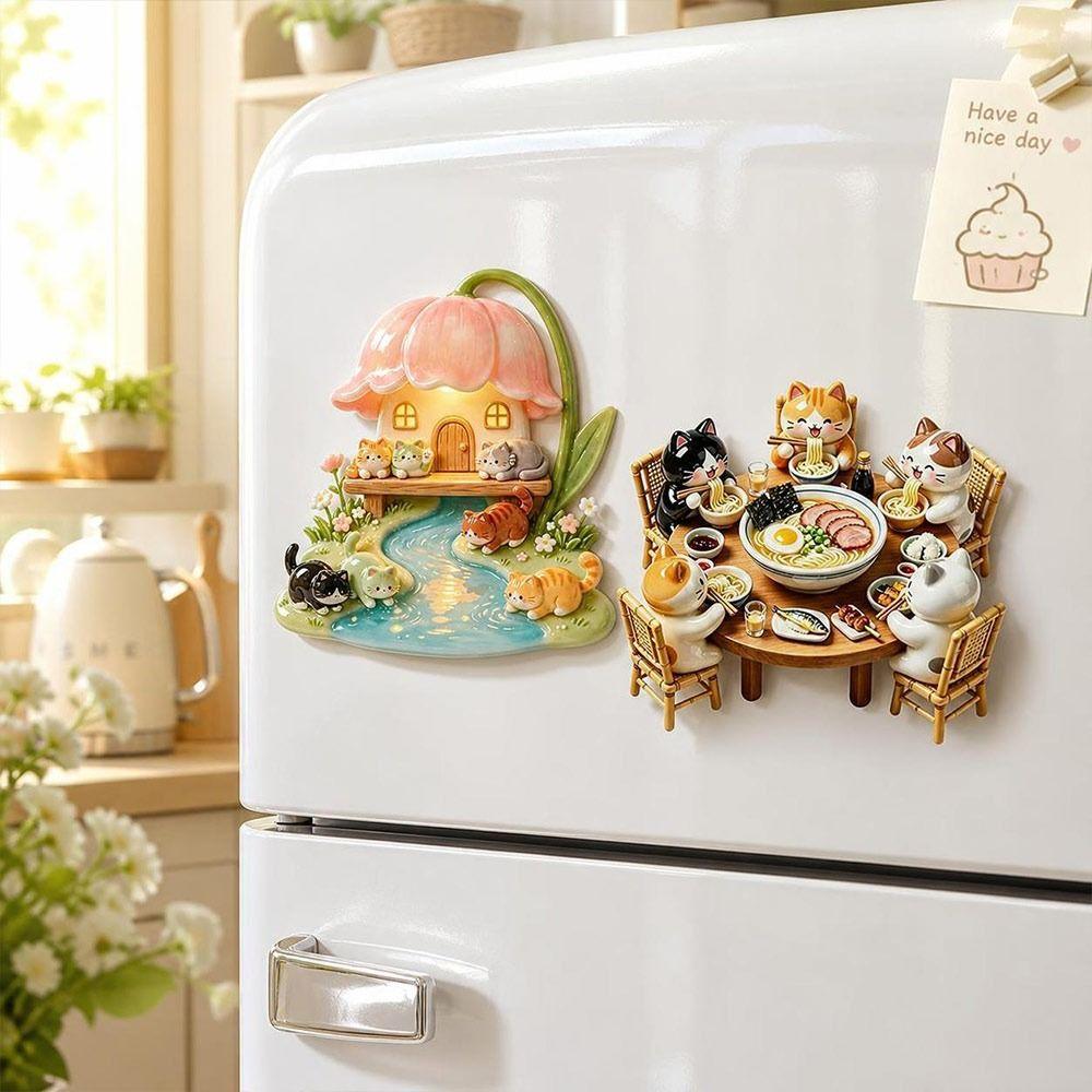 Simulation Refrigerator Magnet 3D Relief 3D Refrigerator Stickers Refrigerator Decoration