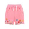 Summer New Girls' Shorts Flower Embroidered Patch Children's Sweatpants Knitted Girls' Five-point Pants