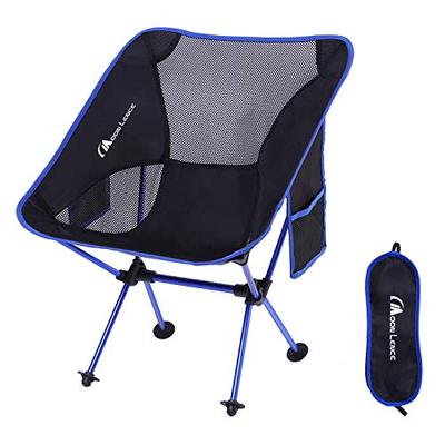 MOON LENCE Outdoor Campingstuhl mit Anti-Durchsacken Fußkappen, Faltbar, Ultraleicht, Kompakt, Aluminiumlegierung, Wanderstuhl, mit Aufbewahrungstasche, 150kg Wei