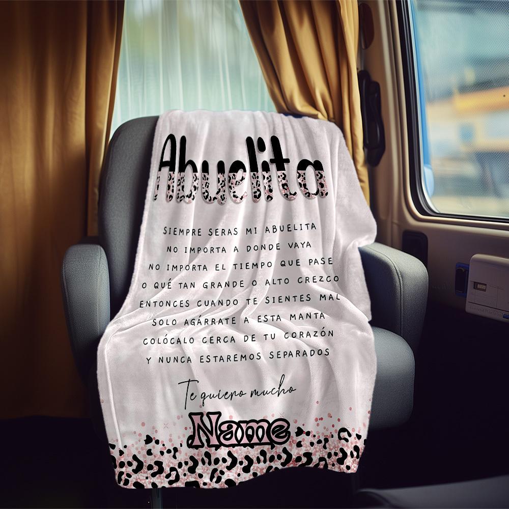 Abuelita Blanket Cozy Soft Lightweight Customize Your Name Rv Blanket For Travel Camping Picnic Sofa Bedroom Living Room Gift For Friends And Familyt5