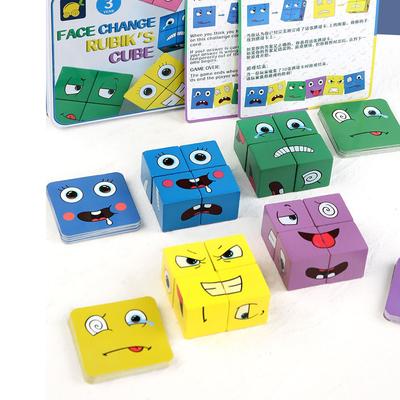 Gesicht ändern kubisches Volumen Holz Puzzle Brettspiel Brettspiel Puzzle Wettbewerb Spielzeug Kindergeschenk