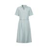 Jiuzi Annaco Relaxed Old Money Style Lapel Belted Dress