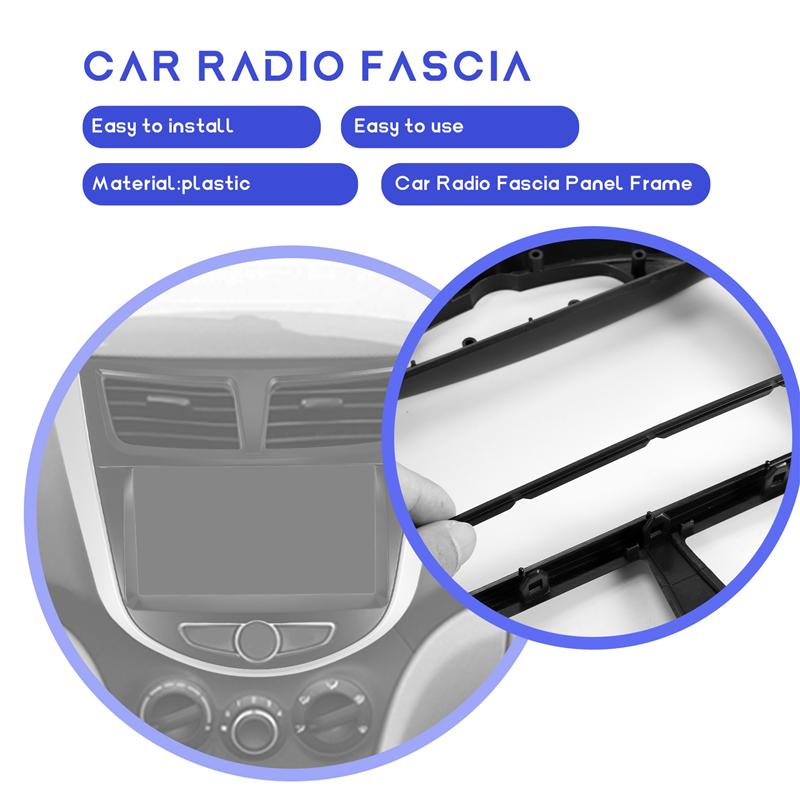 7 / 6.5 Inch 2 Din Car Dashboard Frame Radio Fascia MP5 Adapter Panel For Hyundai I-25 / Accent / Solaris / VERNA 2010+-A99D