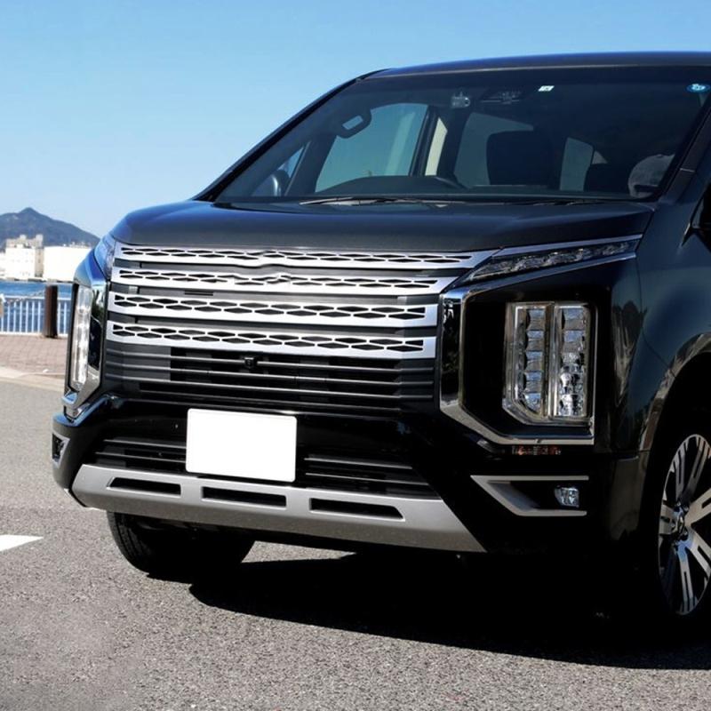 For Mitsubishi Delica D:5   ABS chrome  front Fog Lights Cover Head Headlights Lamp Decoration Stickers Car Accessories