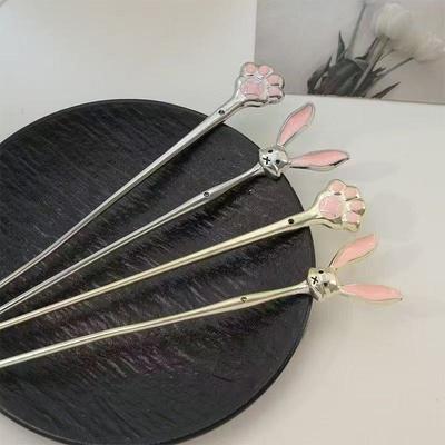 1pc/4pcs Adorable Rabbit & Cat Hairpin Cute Sweet Fixed Hair Accessory Simple Fashionable Versatile Hair Clip
