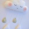 New Nordic Style Felt Cloud With Face Kids Room Decoration Cloud Scandinavian Style Children Room Decor Nordic Decoration For Ro