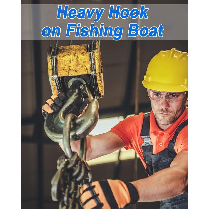 1/4 Inch Safety Chain Hooks, Clevis Slip Hook With Safety Latch, Grade 70 Forged Steel 12,600 Lb For Trailer Truck Transport Tow Winch Hook