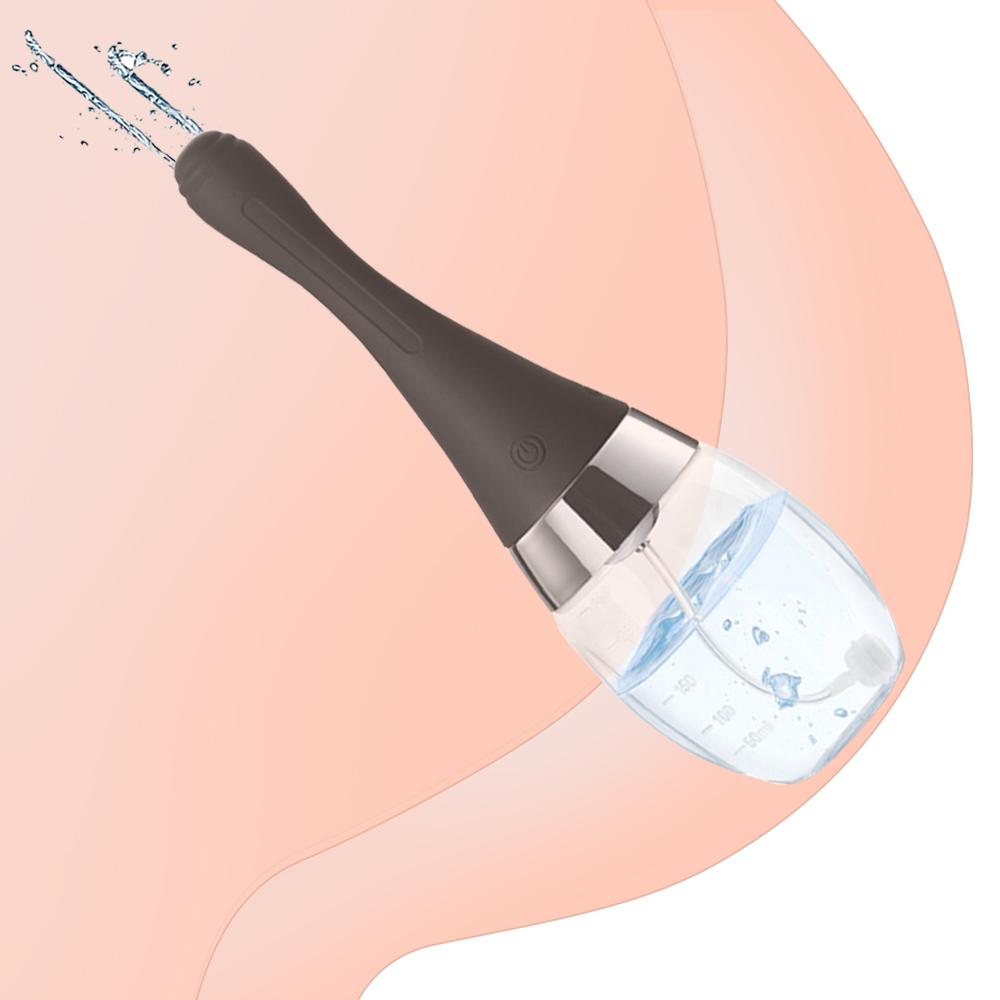 Fully Automatic Enema Cleaning Container, Vagina and Anal Cleaner Douche, Bulb Design Silicone Health Tool Sex Toy for Woman and Man