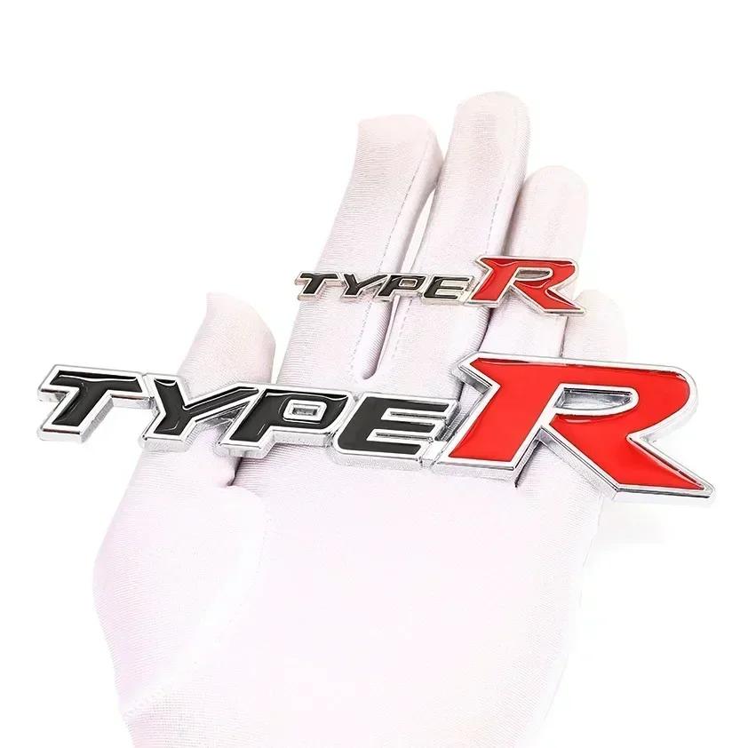 3D Metal Car Front Grille Emblem Badge Decals for Honda Type R Racing Type S Sport Logo Civic Accord CRV HRV CITY CRIDER Pilot