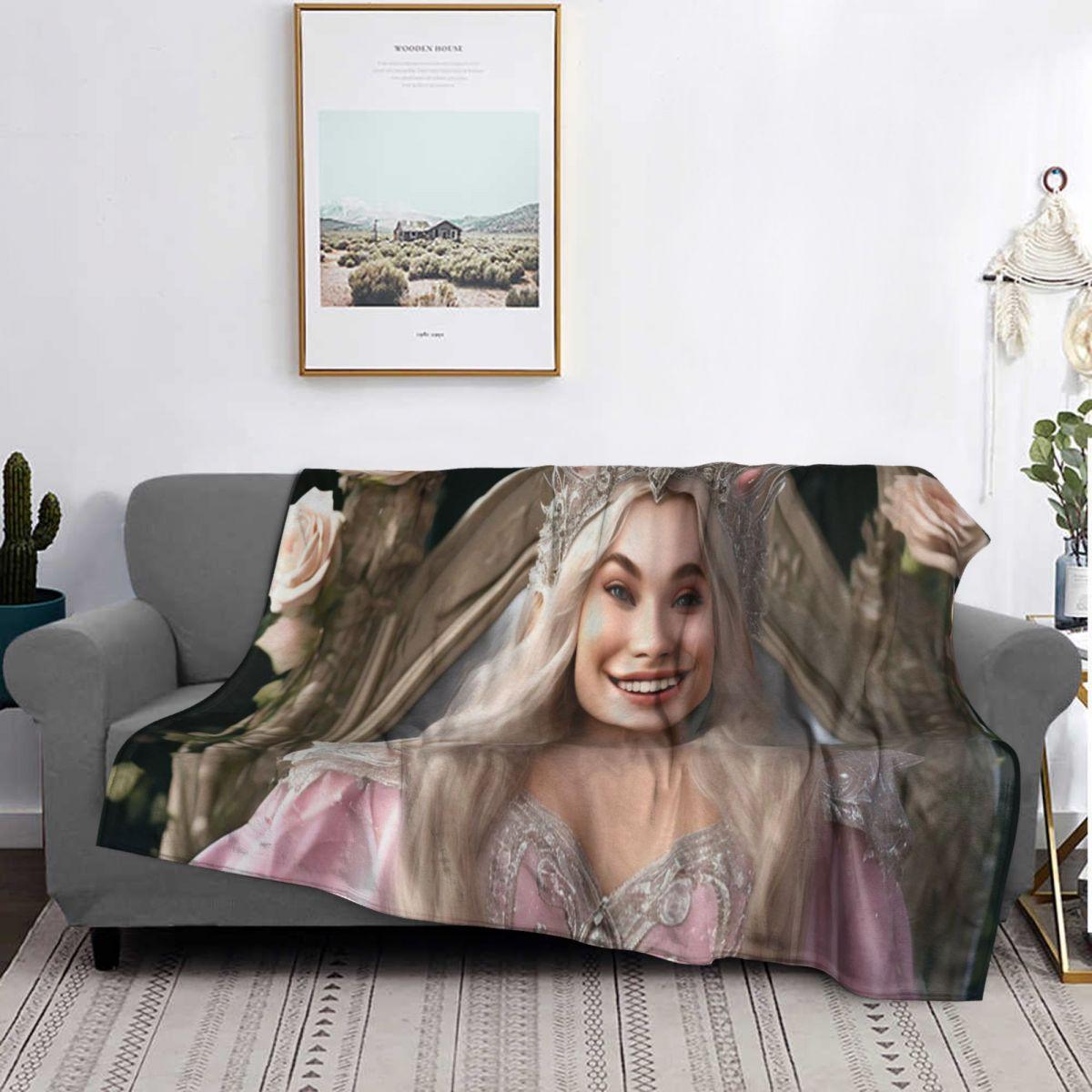 Goddess Blanket Soft Warm Flannel Throw Blanket Plush for Bed Living Room Picnic Travel Home Couch 75X95CM