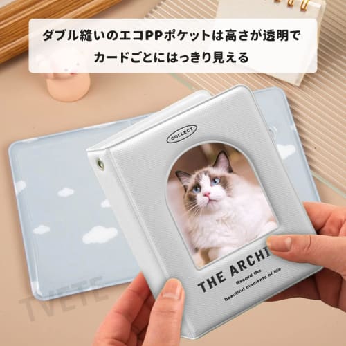 TVETE Trading Card Case, Oshikatsu Card File, 1 Pocket [Holds 40 Cards, 2 Books], Card Folder, Small Trading Card Holder, Mini, Cute Card Storage Book