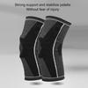 Knee Brace Knitted Nylon Sleeve with Silicone Pad for Working Out Running Sports Protector Black L