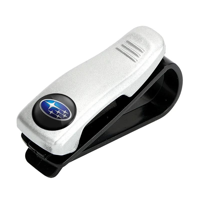 Car Sun Visor Glasses for Subaru Forester XV Tribeca Outback Impreza Legacy STI WRX BRZ Card Ticket Fastener Auto Sunglass Clip X5