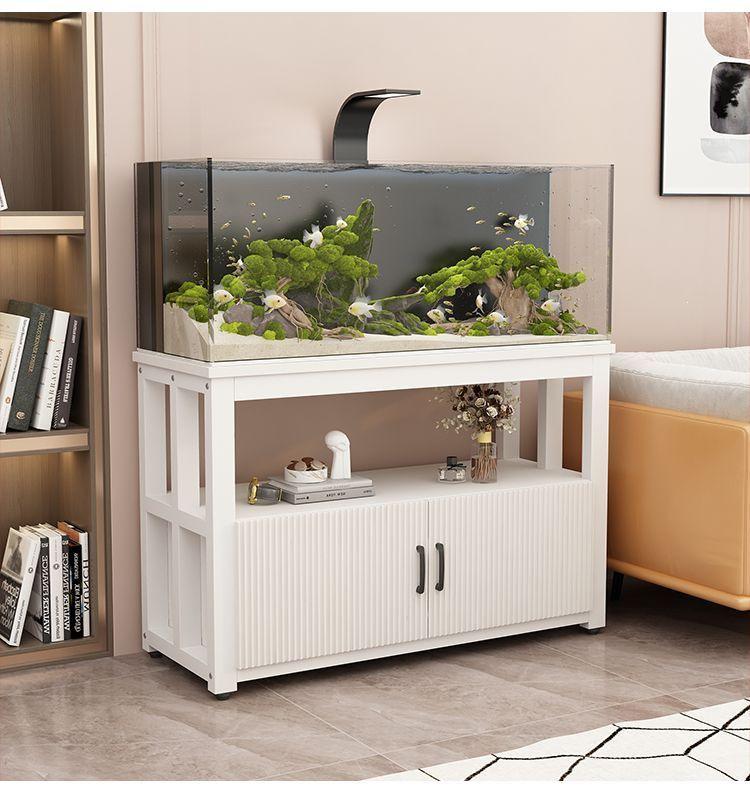 Ultra-Clear Glass Fish Tank with Integrated Stand and No-Change Water System