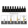 10 Pcs Multi-Spline Screw and Bolt Extractor Drill Bit Set Damaged Screw Remover Easy Out Bolt Extractor Easy to Use