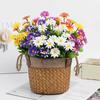 5 Pcs Faux Daisies Bundles UV Resistant Artificial Flowers Realistic Fake Fall Flowers with Bendable Stems for Flower Arrangement Indoor Decorations