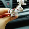 MR TEA  Diamond Metal Crown Cross Rabbit Car Styling Air Freshener Perfume For Car Air Condition Vent Smell Toys Accrssories