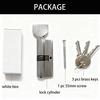 BBDHOME High Safety Wooden Door Aluminum Shell Brass Core 3 Brass Keys 70mm(35-35) Single Open Satin Nickel Lock Cylinders