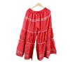 @  Cotton Palazzo Red Colour With Golden Lines Free Size  For Women MJ-270-60%OFF