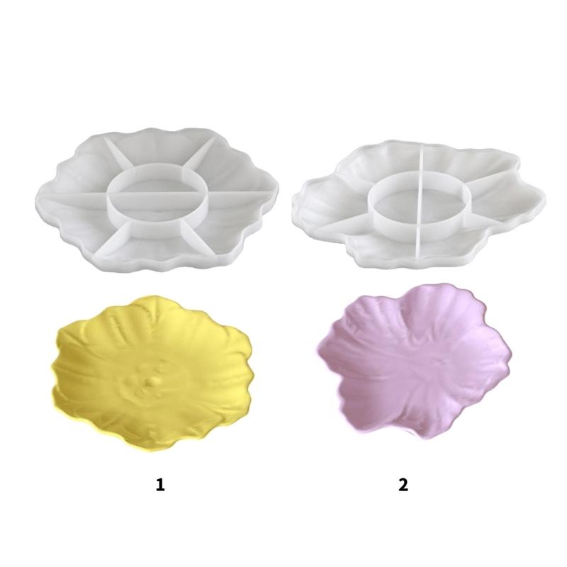 Handmade Resin Mold For Flower Leaf Jewelry Tray DIY Crafting Decorative Organiser Mould Reusable Art Project
