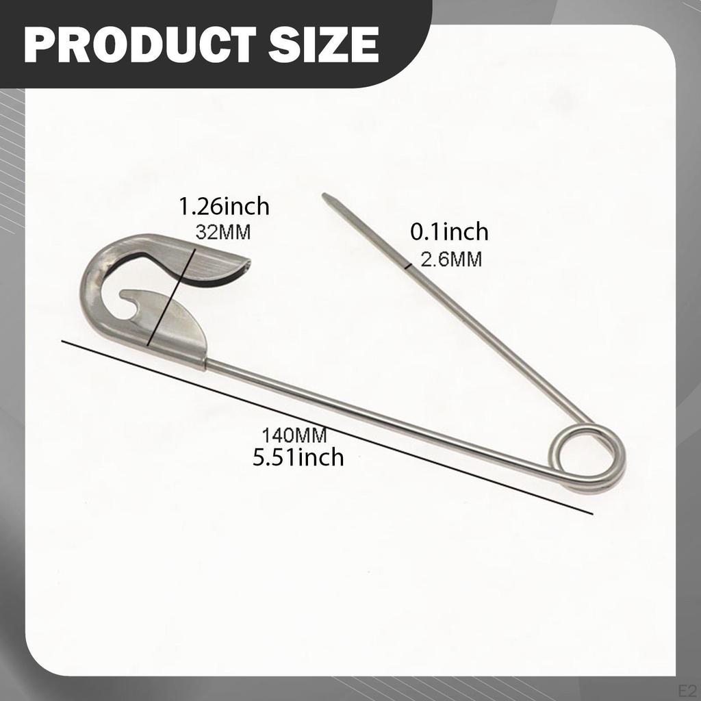 10Pcs Security Pins 140mm Convenient Rustproof Versatile Large Professional for Sewing