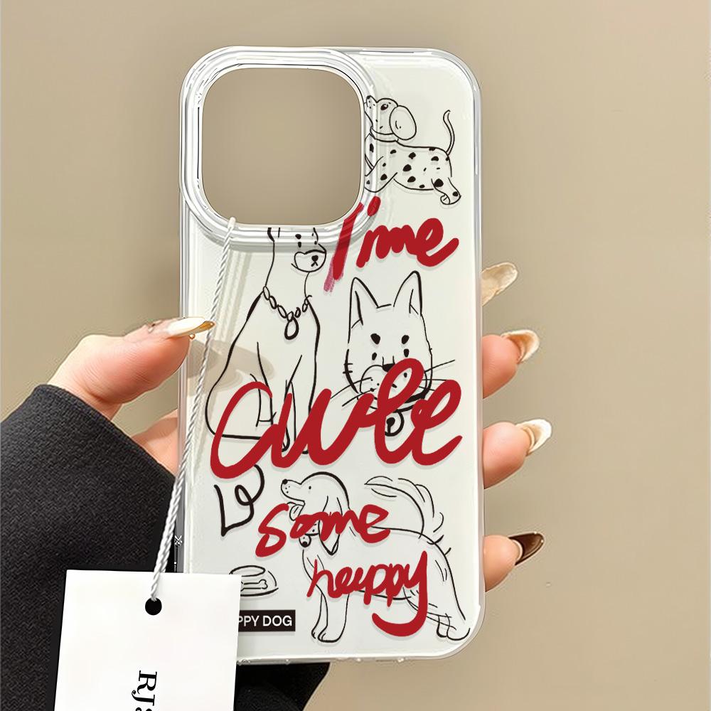 Painted Phone Case for iPhone 12 13 15 16 iPhone 16 12 13 14 15 Pro  14 15 16 Pro Max Coverage Shockproof Anti-Fingerprint Fresh Style Protective Case