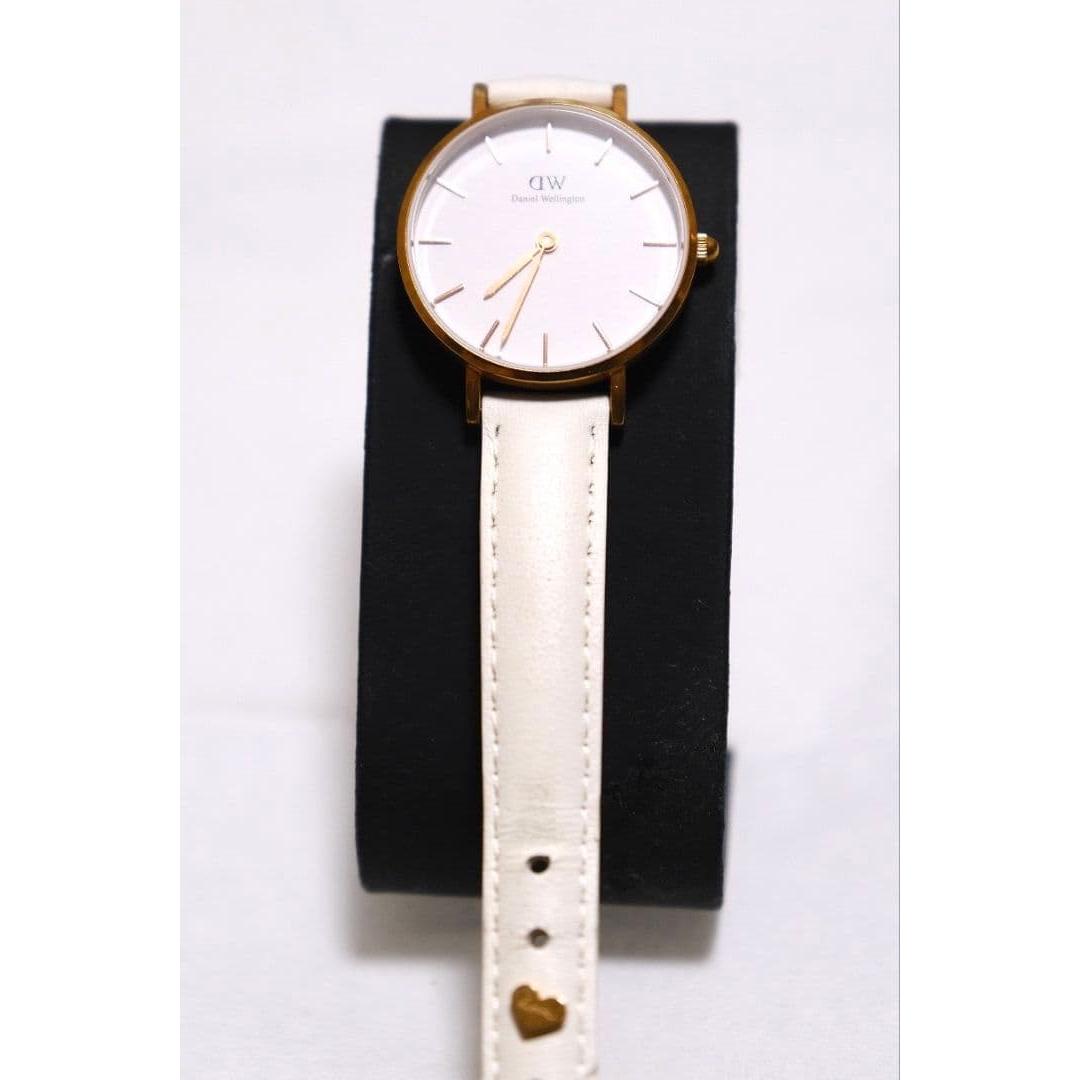Used Daniel Wellington limited edition heart charm watch white leather