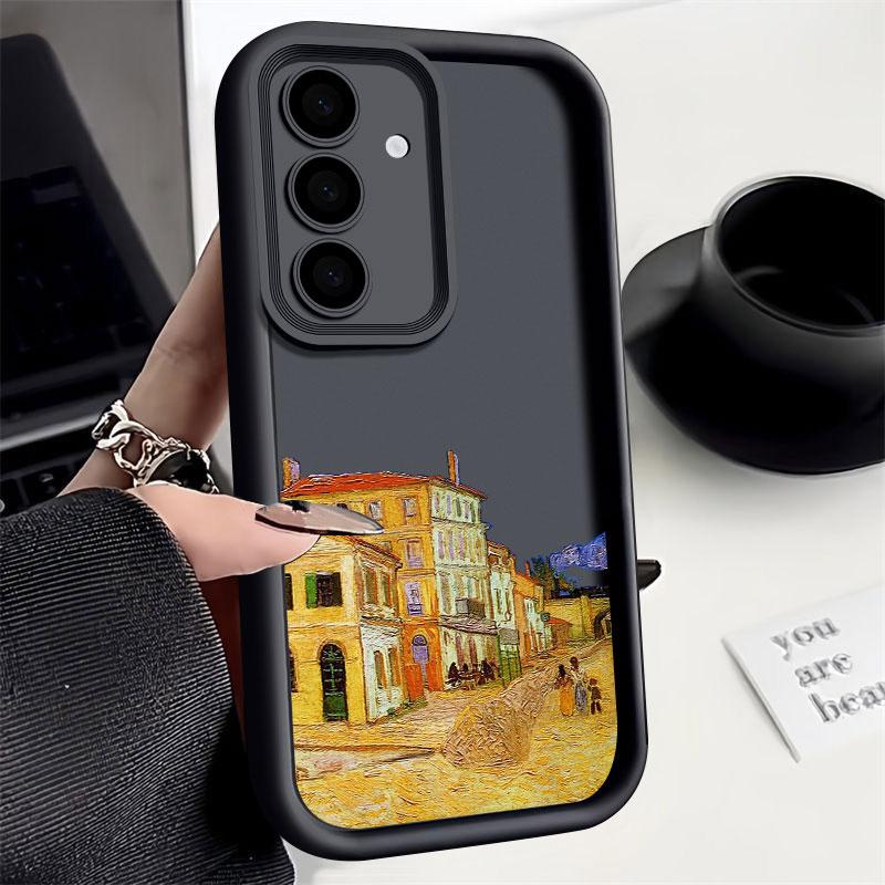 

Чехол для телефона Samsung S26 S25 S24 S23 S21 S20 Ultra Картина Ван Гога «Пшеничное поле с кипарисами» Для Galaxy S25 S24 FE S26 Plus Чехол Galaxy S20