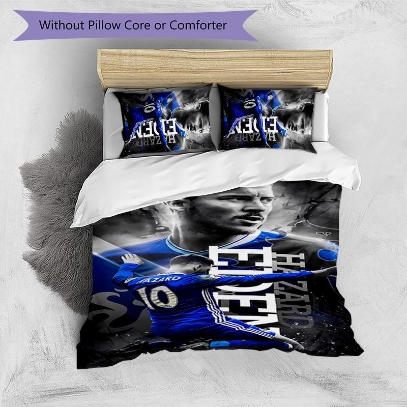 3pcs Chelsea FC Logo Pattern Bedding Set Duvet Cover Set Includes Duvet Cover &pillowcases,perfect All Season Bedroom Decoration&gift