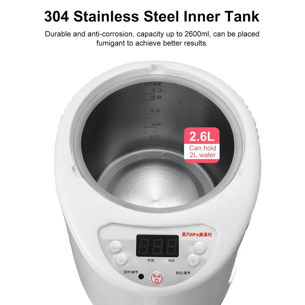 2.6L Sauna Vapur Pot Jeneratörü Buhar SPA Pot Makinesi Ev için Uzaktan Kumanda ile Büyük Sauna Vapur Vücut Terapi Sauna