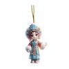 Chinese Opera Figurine Ornament Traditional Chinese Opera Girls Doll Hanging Decor 2D Acrylic Christmas Tree Ornament for Xmas Home Tree Decor