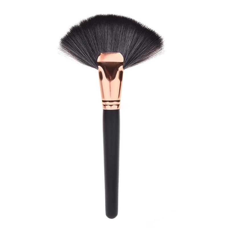 Профессиональная мягкая большая веерная кисть для макияжа, красная пудра для макияжа, большая веерная кисть для макияжа