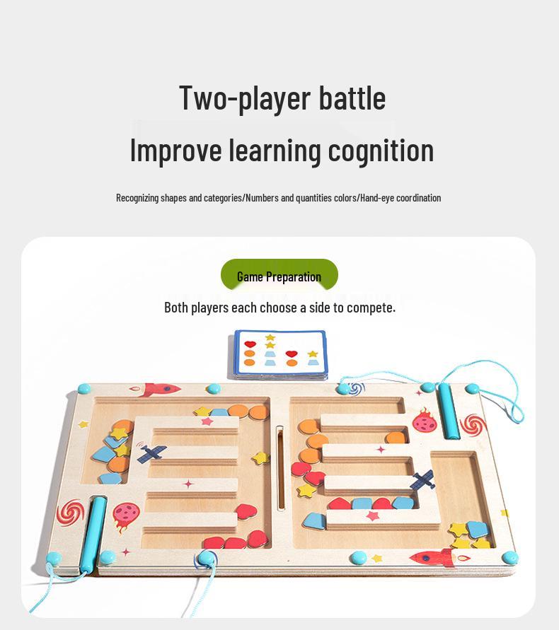 Multicolor Magnetic Logic & Shape Training Board Game for Kids