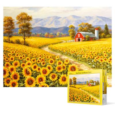 150 Piece Jigsaw Puzzle - Sunflower Farm, Popular Korean Puzzle