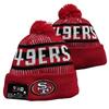 49er Team 2025 Autumn/Winter Wool Pom-Pom Knit Hat - Warm Embroidered Couple Style