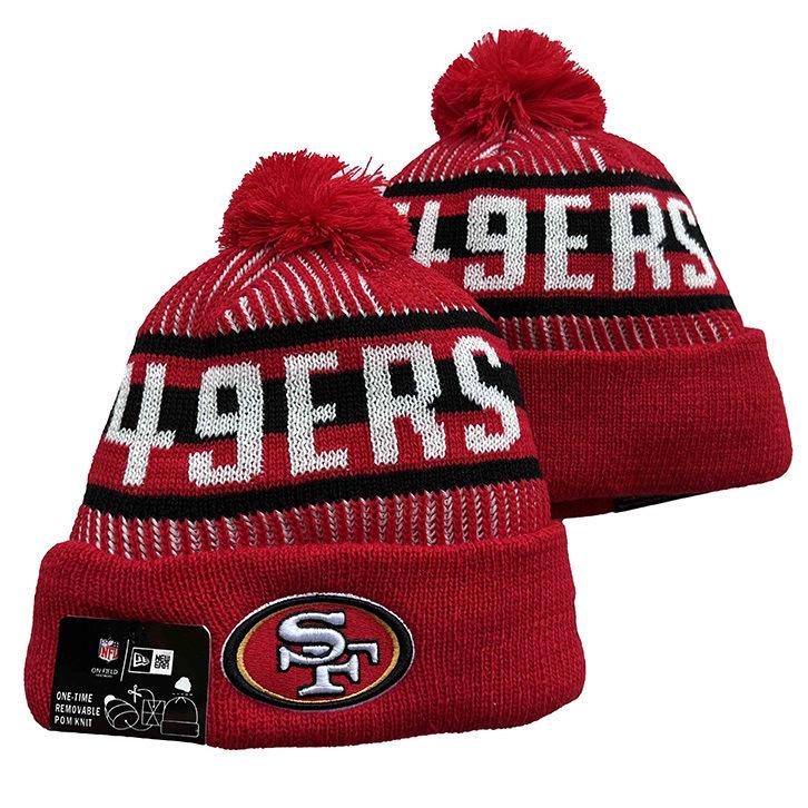 49er Team 2025 Autumn/Winter Wool Pom-Pom Knit Hat - Warm Embroidered Couple Style