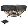 Black Silver Firewood Rack Cover Protective Cover For Firewood Firewood Cover Log Storage Sleeve Waterproof Protection