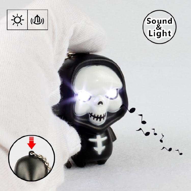 Portachiavi Fantasma LED Portachiavi di Halloween per Auto per Chiave Decorazione Portachiavi Acesso